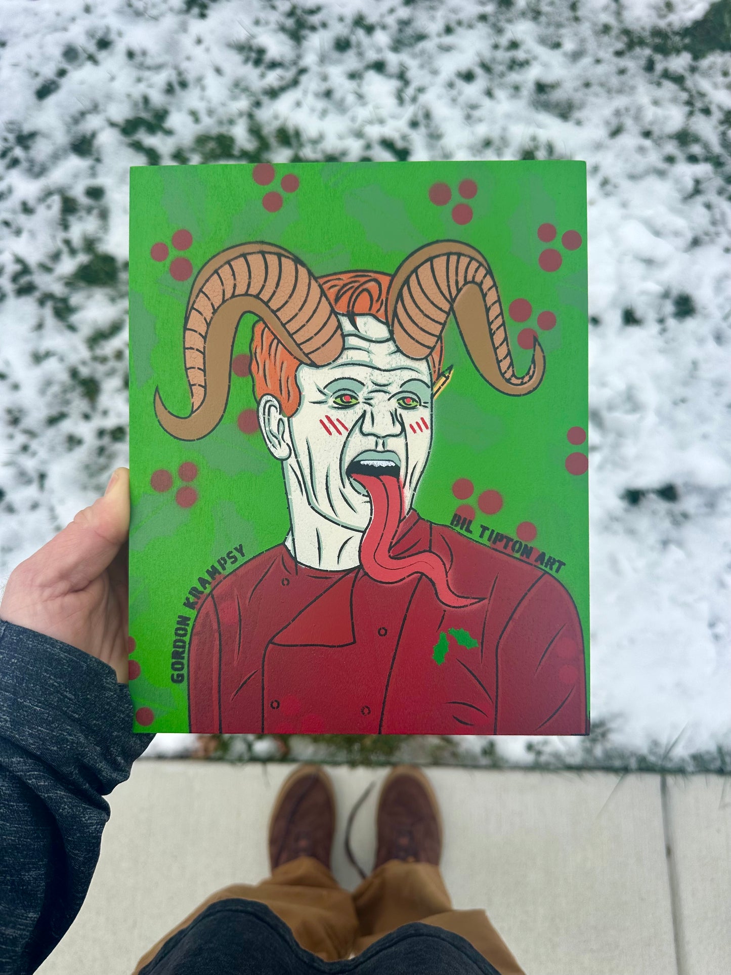 Gordon Krampsy – Hand-Painted Wood Panel (Limited Run of 10)